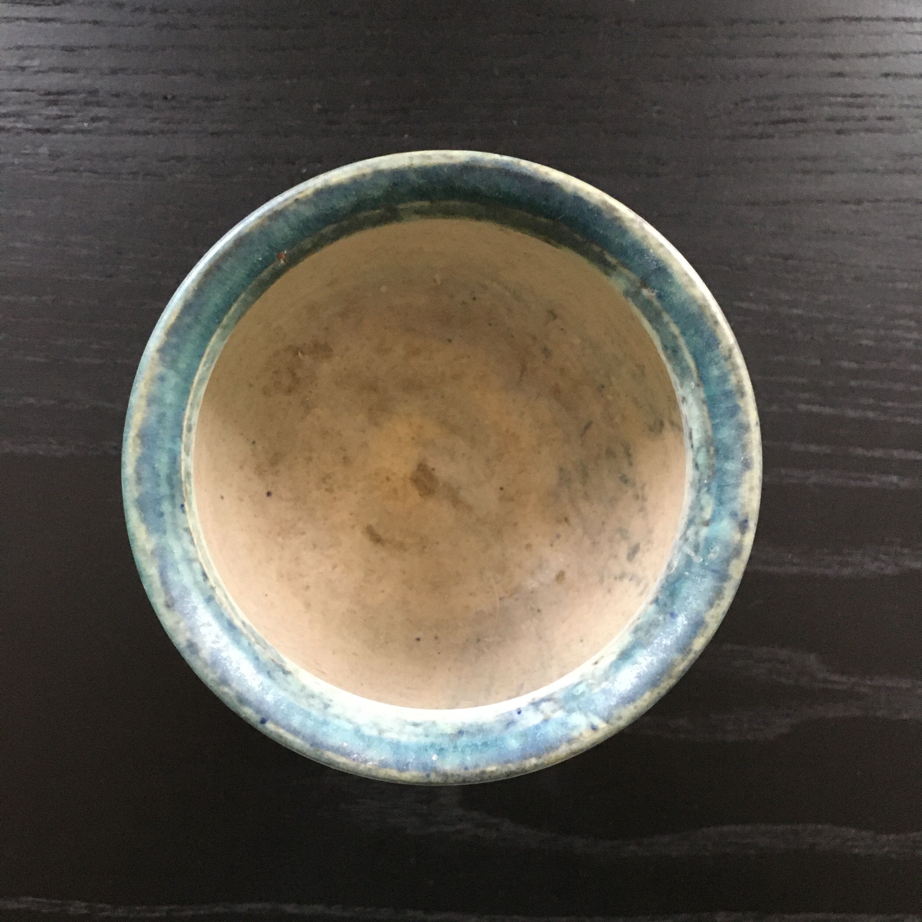 Blue-grey stone pedestal