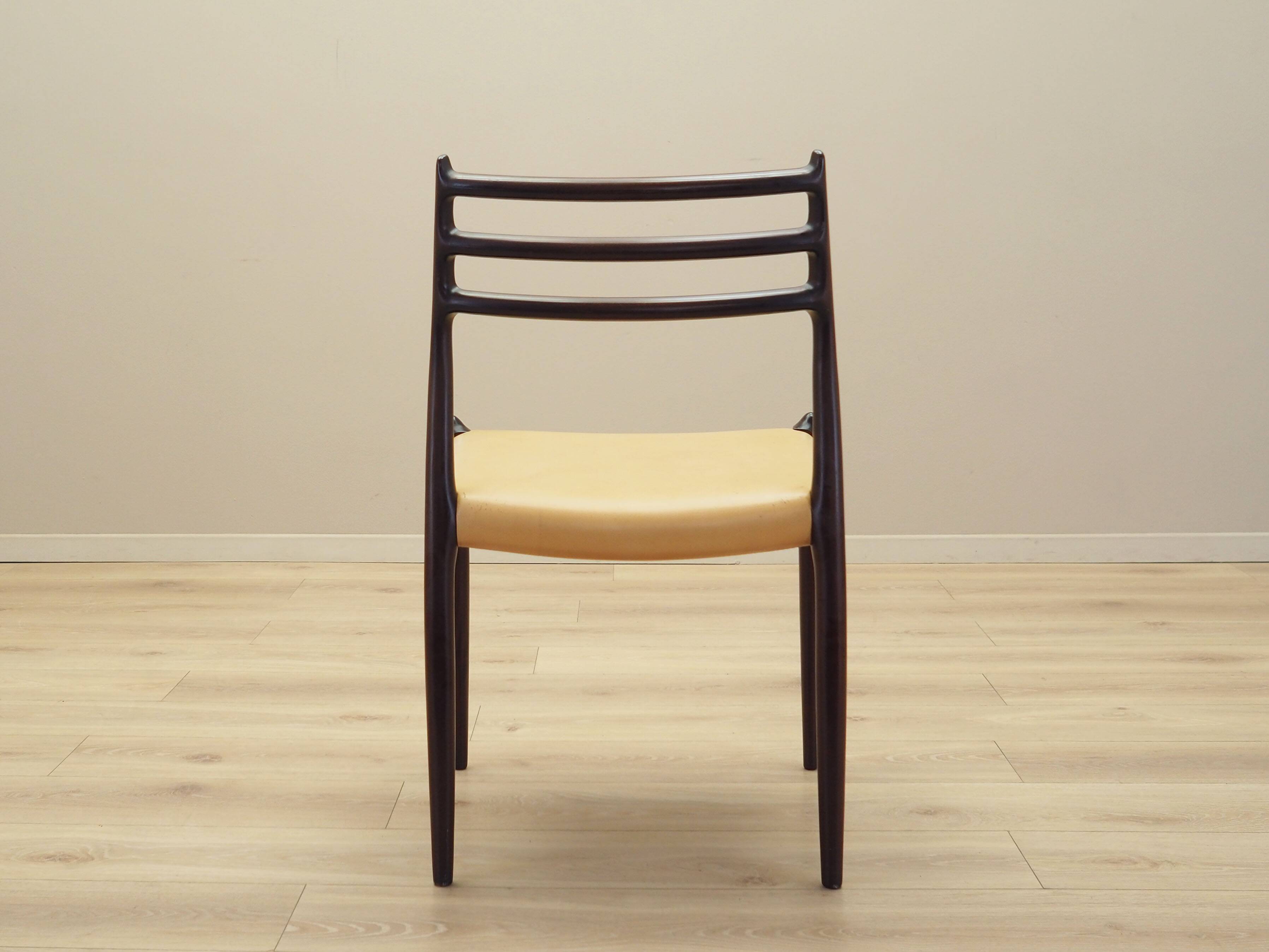 Set of six mahogany chairs, Danish design, 1960s, designer: Niels Otto Møll