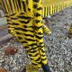 Painted wooden tiger chair