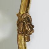 Max Welz Vienna Art Nouveau Hand-Carved Gilded Wood Wall Mirror, Austria, 1930s