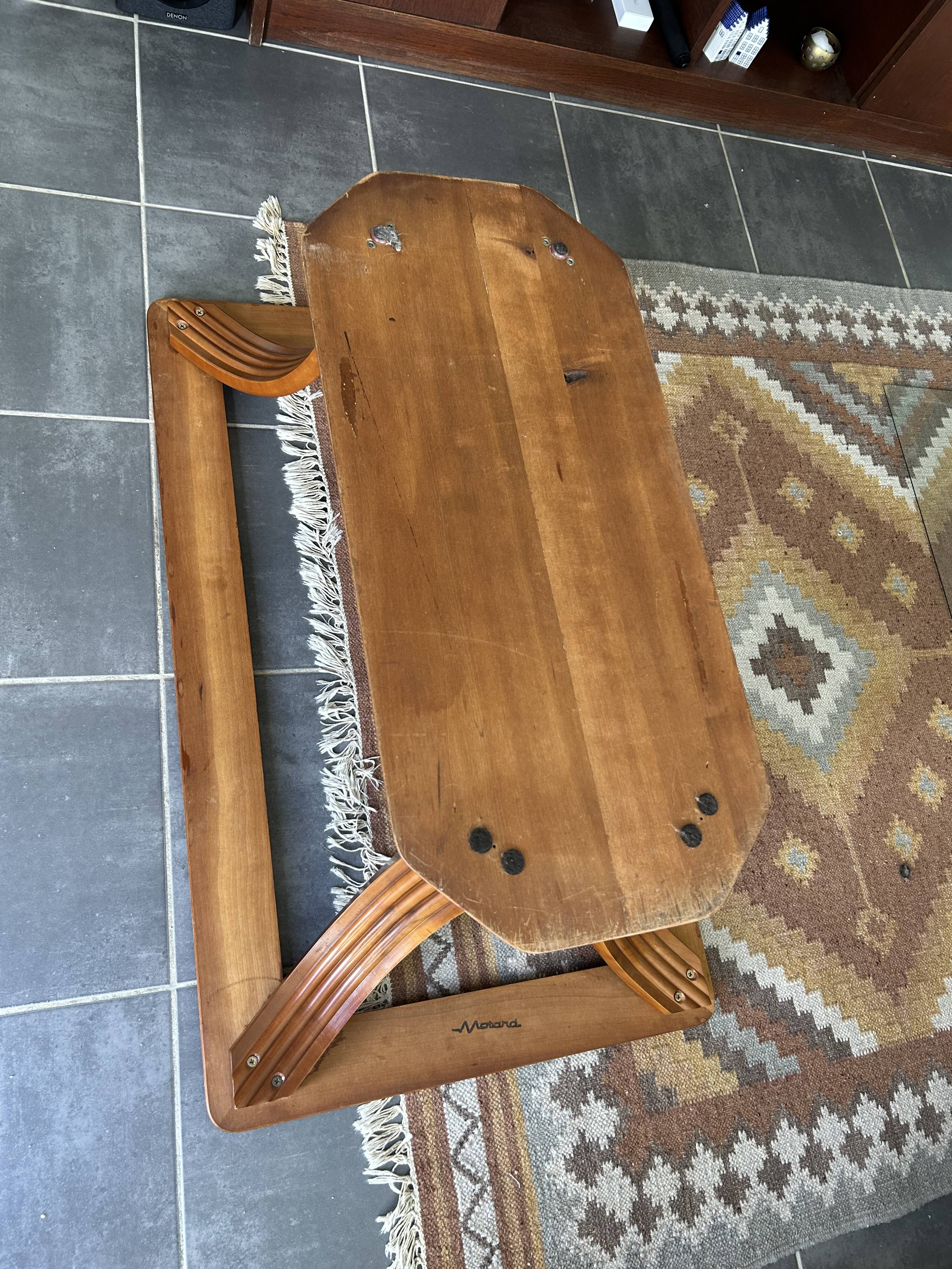 Coffee table in wood and tempered glass Antoine Motard