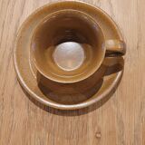 5 Stoneware cups and saucers