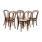 6 chaises bistrot 1900/1910 n°18 Thonet, n°14 fischel & engelstuhl ungvar