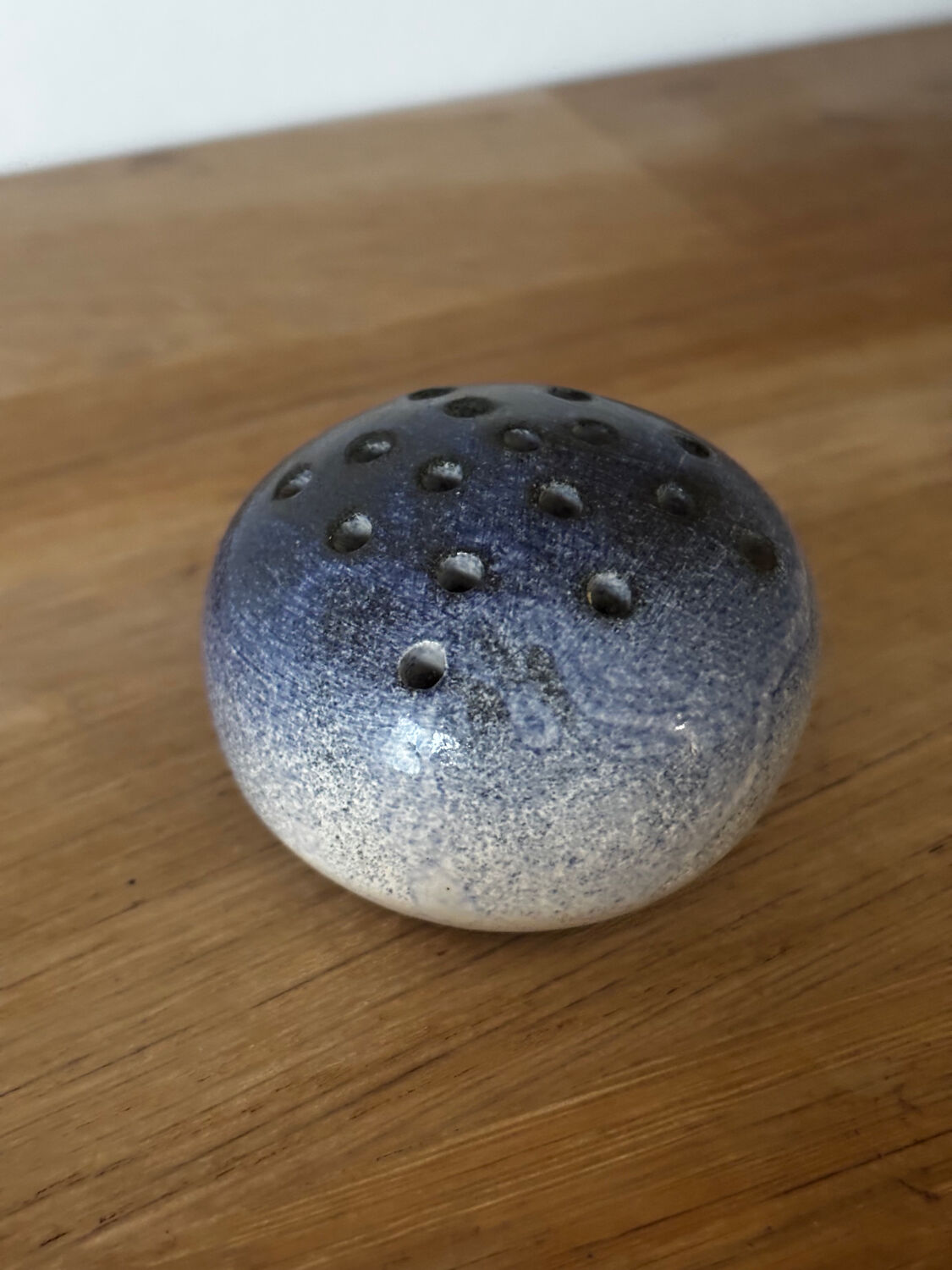 Vintage pretty little blue flower brooch signed