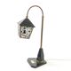 Folk table lamp, bakelite, brass, stone, USSR, 1950s
