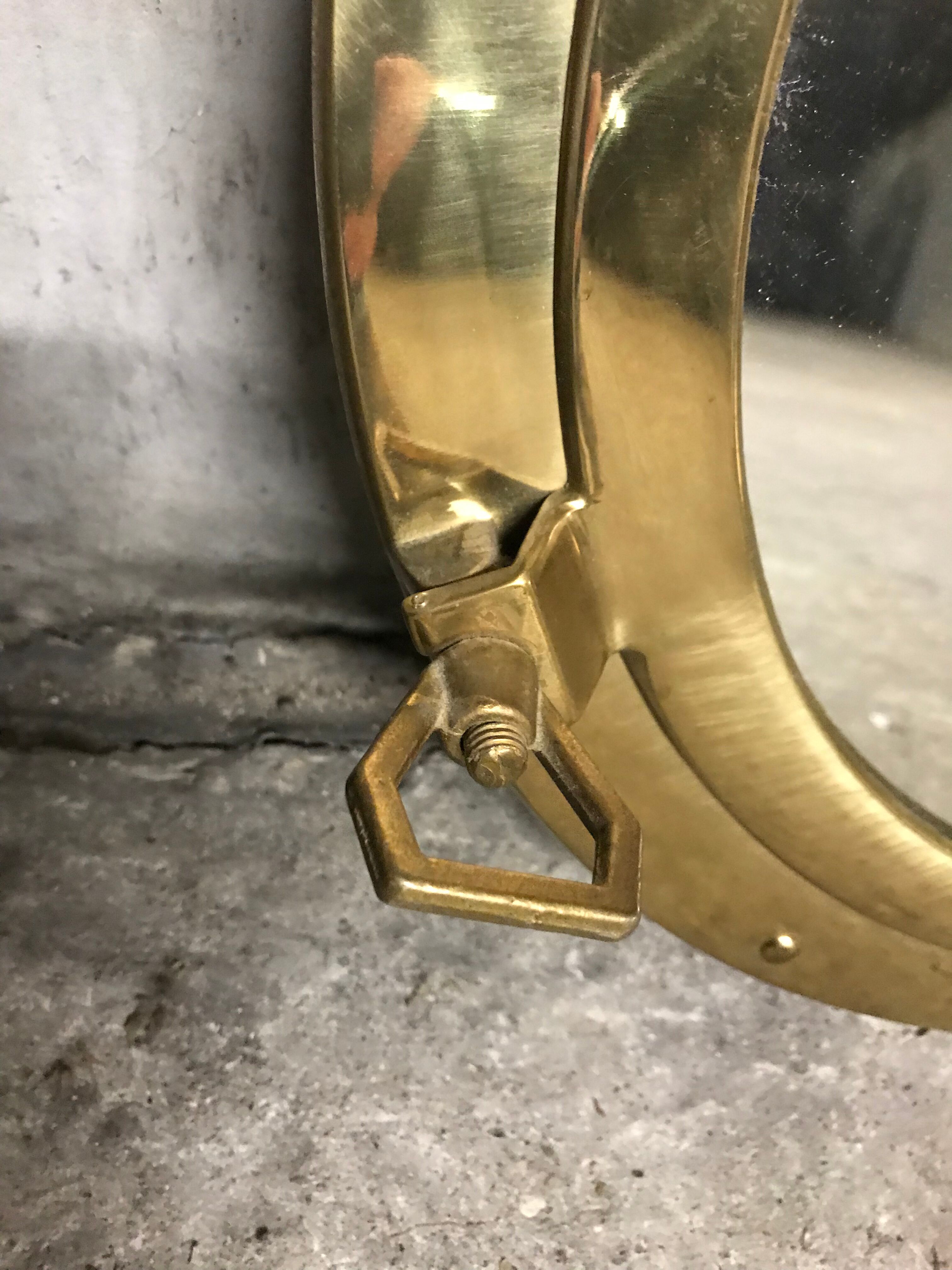 "Porthole" brass mirror 47cm