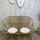 Vintage rattan bench