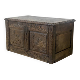 Coffre en chêne massif, XVIIIème siècle