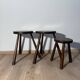 Farm stool in solid oak wood