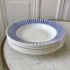 Lot of 6 hollow plates digoin sarreguemines model "monique" 30s
