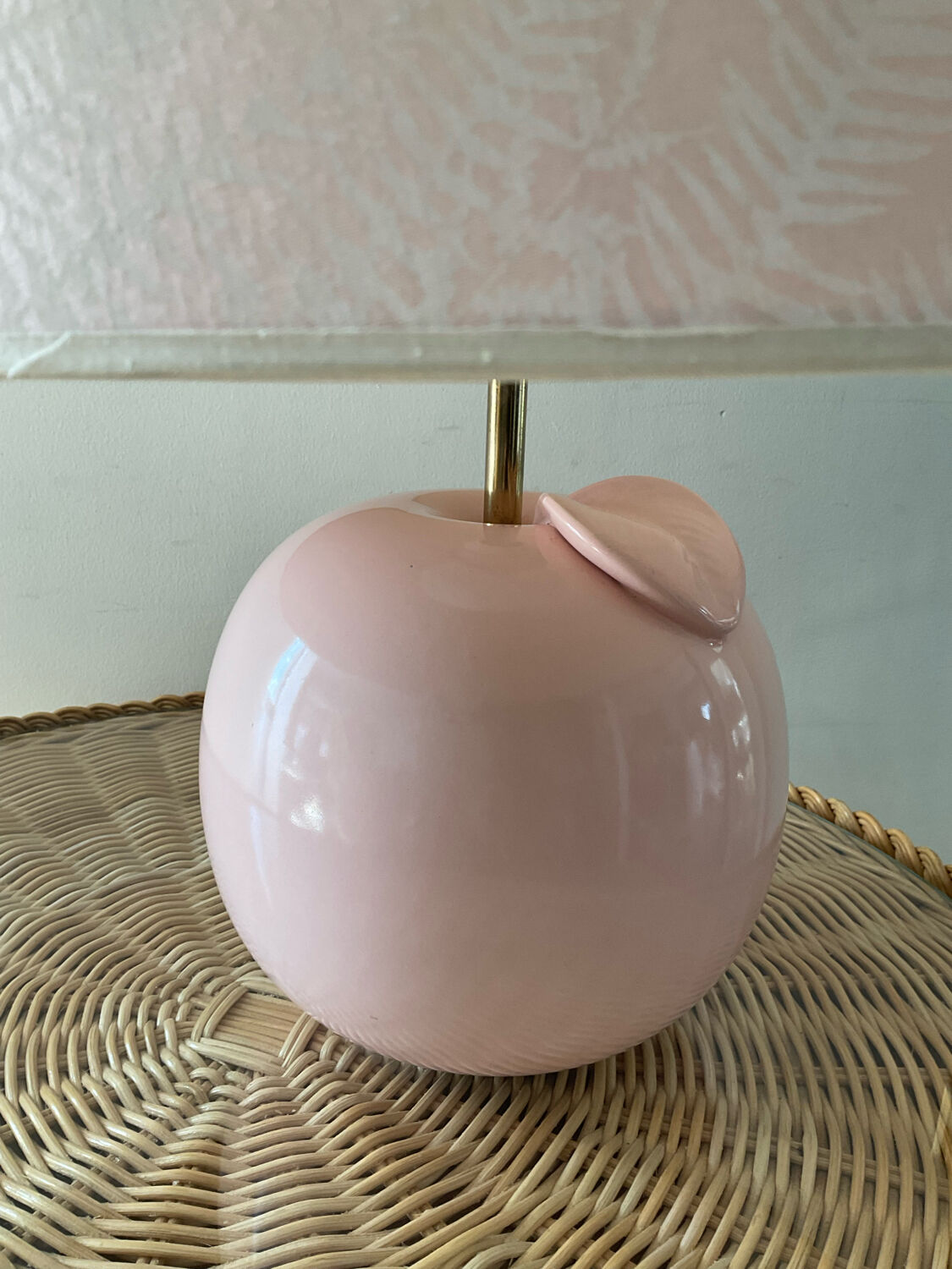 Lamp ceramic apple 80s