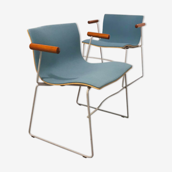 Massimo and Lella Vignelli for Knoll. Pair of armchairs