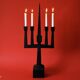 Brutalist candelabra in black forged steel 1950