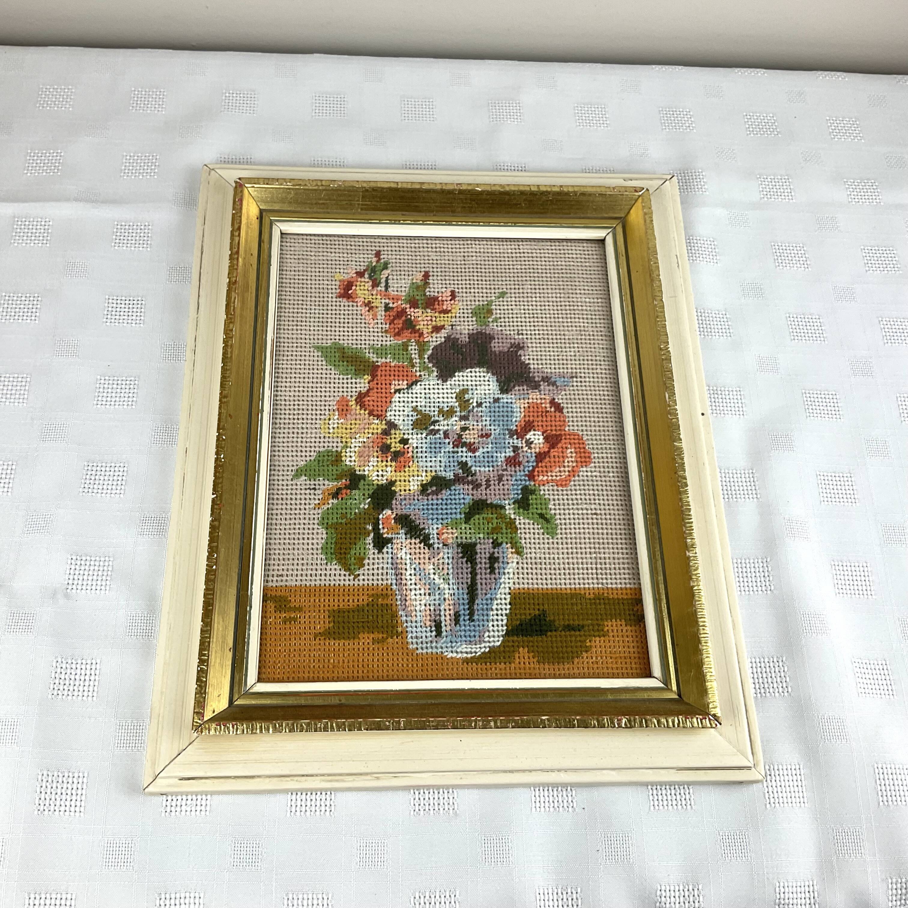 Retro/vintage wooden frame with canvas