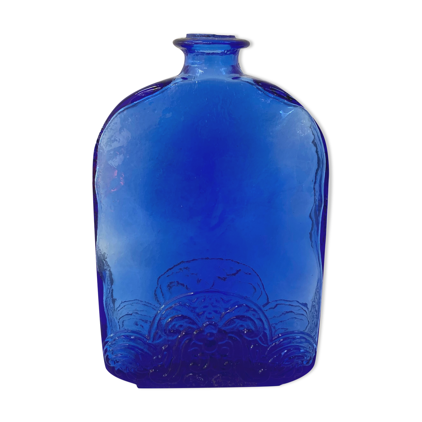 Cobalt blue glass apothecary bottle