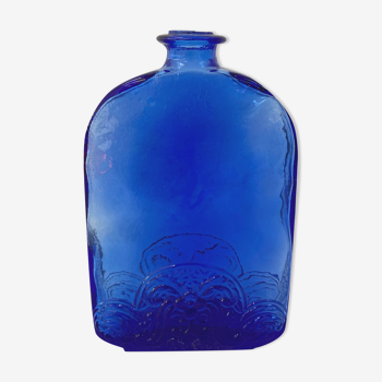 Flacon d’apothicaire en verre bleu cobalt