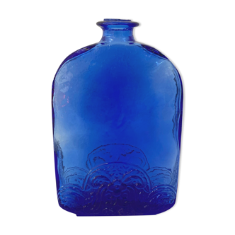 Flacon d’apothicaire en verre bleu cobalt