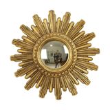 Small Sun Mirror Sunburst Mirror Gold Convex 24cm