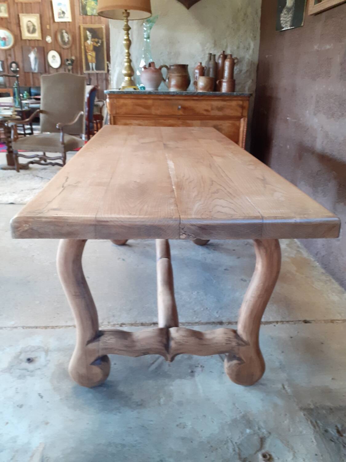Rustic oak table.