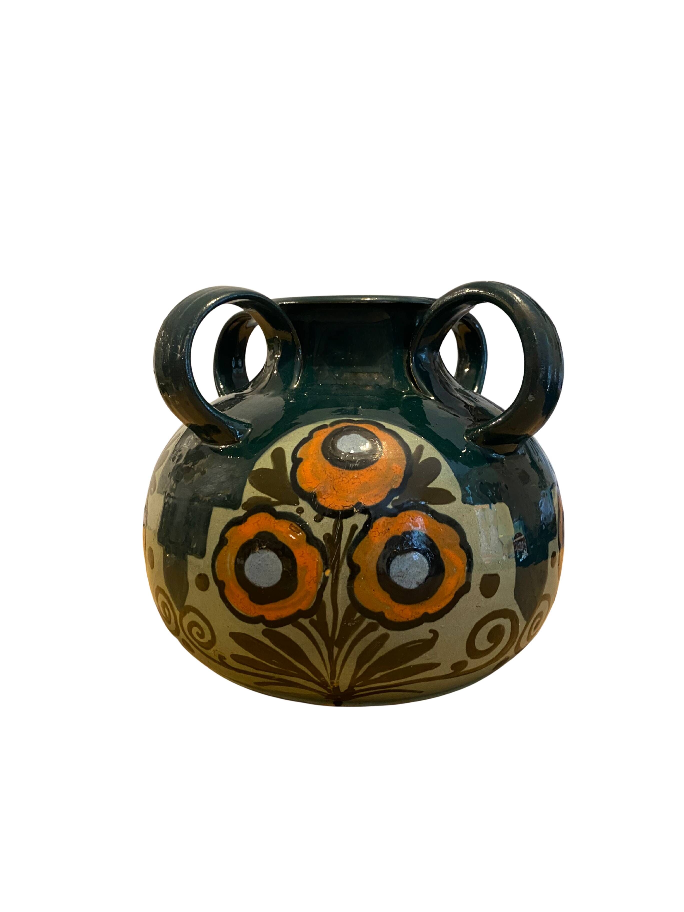 Vase boule à 4 anses