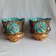 Pair of antique cache-pots in majolica – Art Nouveau 19th century