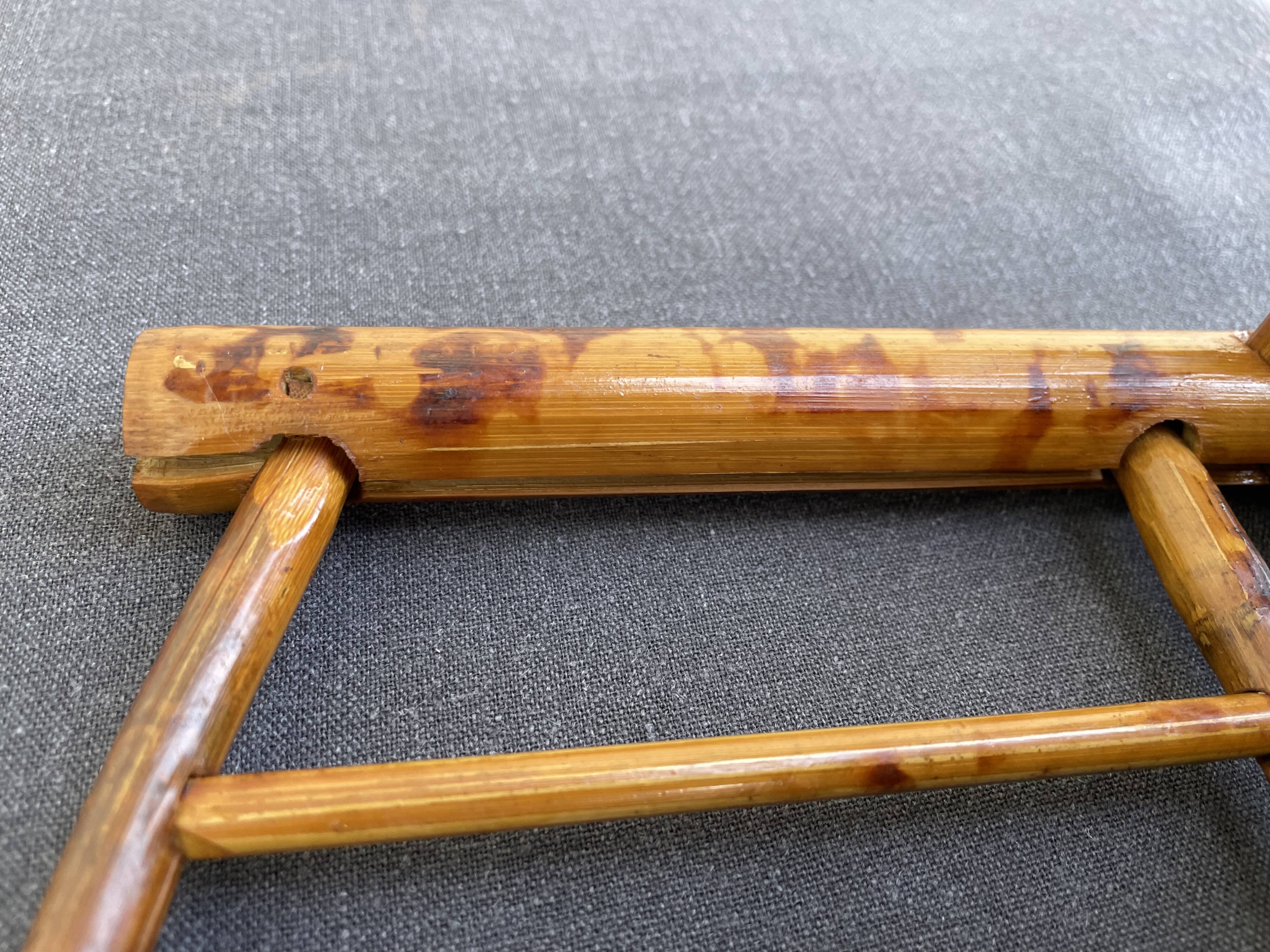 Vintage bamboo tiger wall shelf from the 70s.