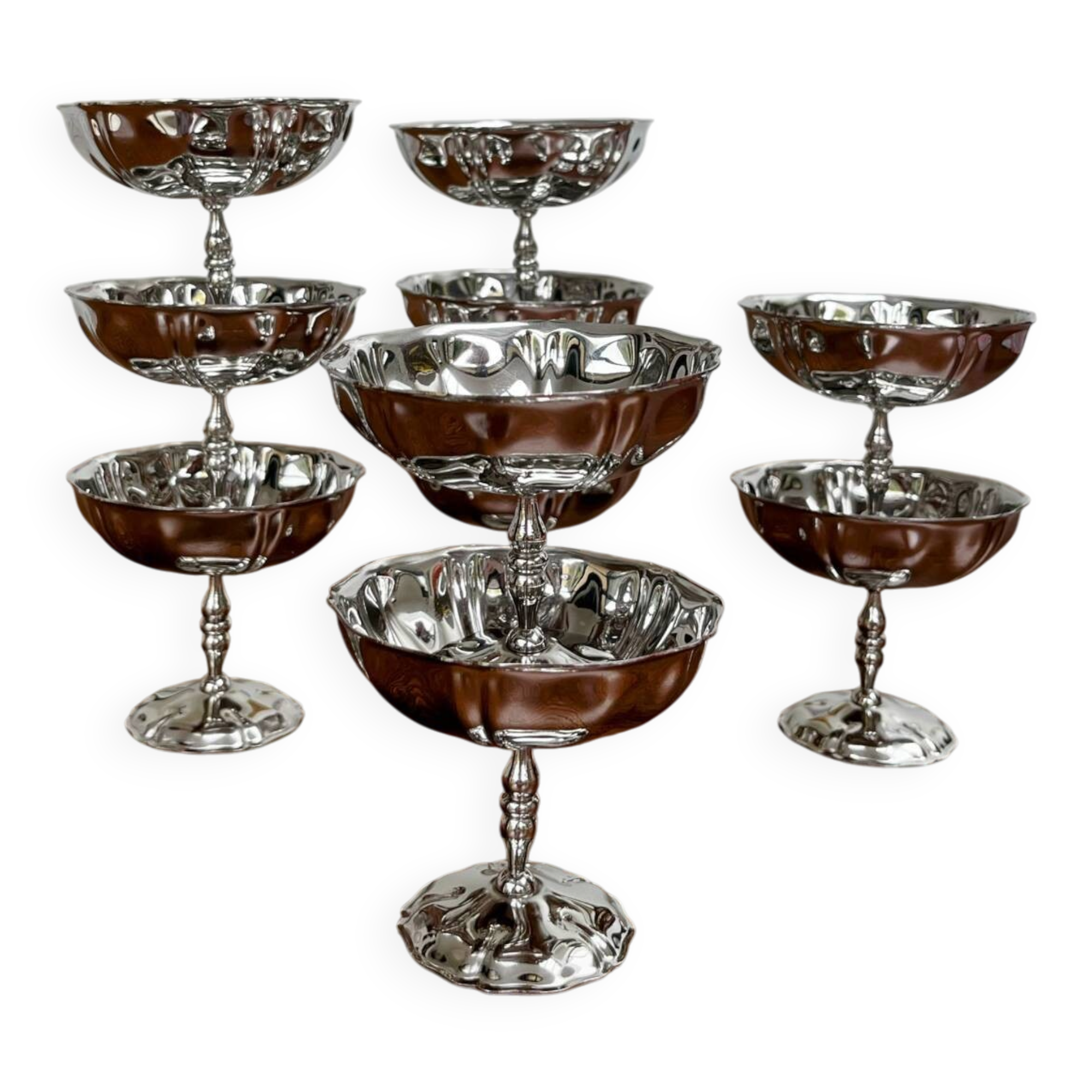 10 footed ice cream bowls