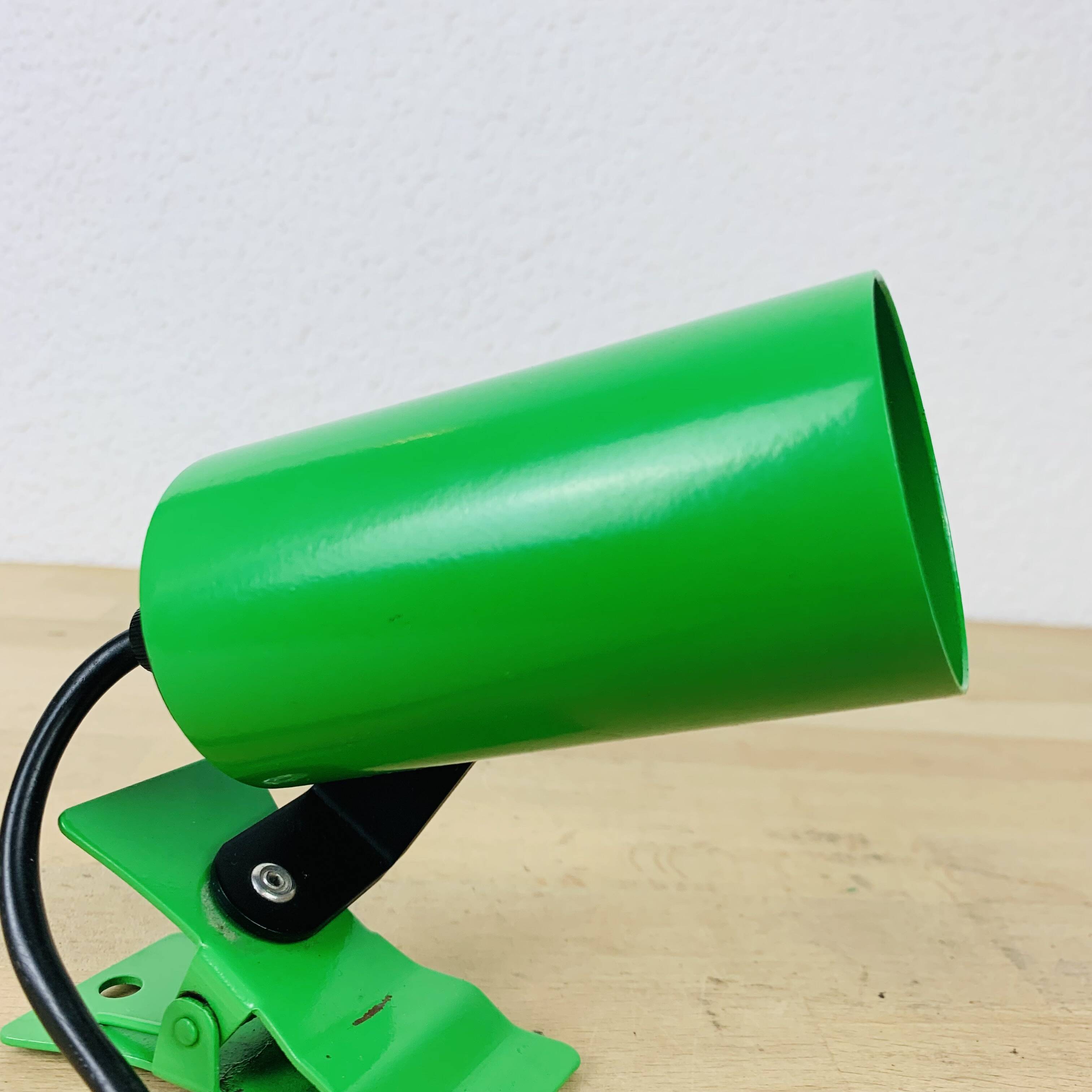 70s green clamp spot light