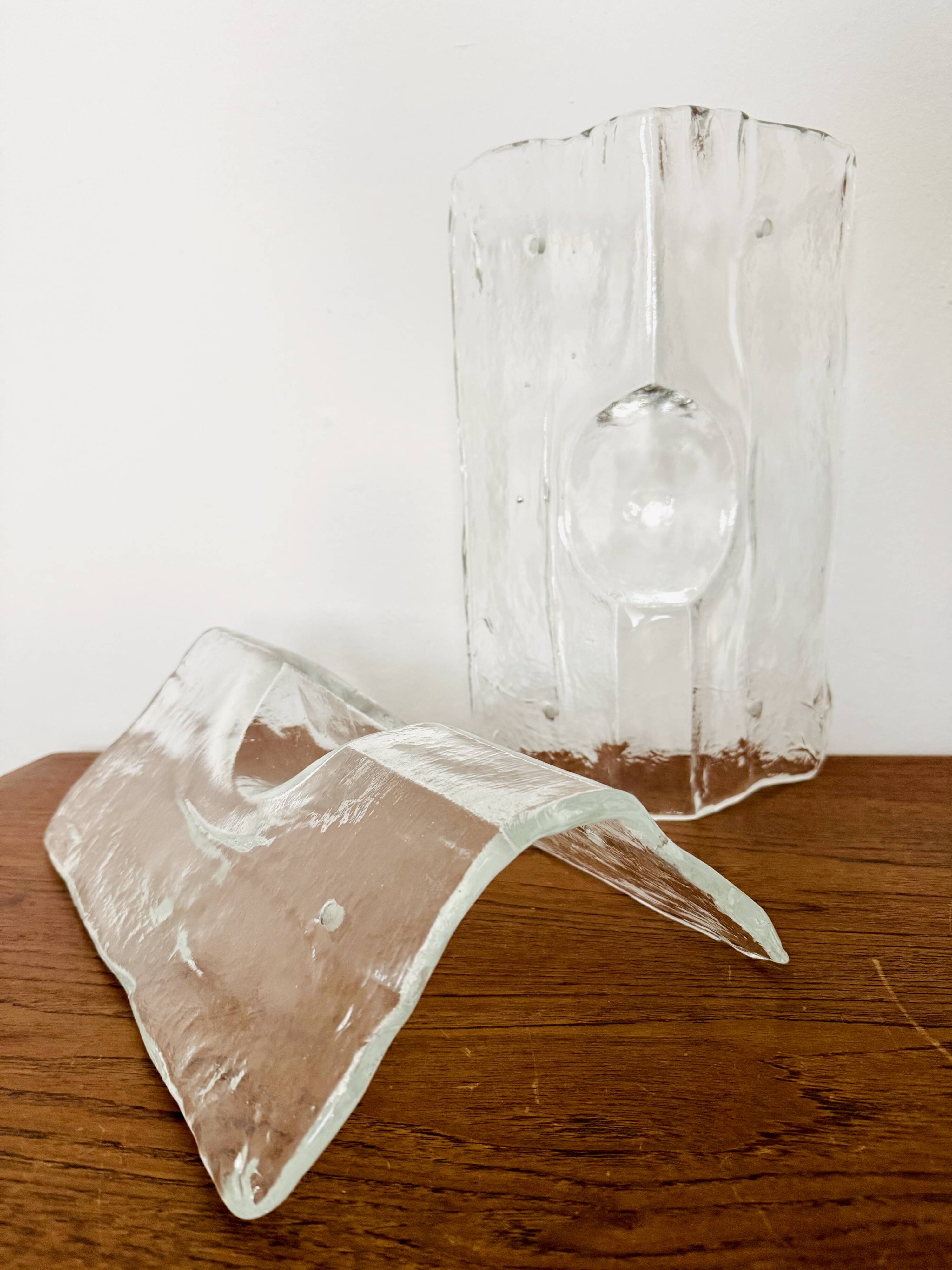 Murano Ice Glass Table Lamp by Salviati