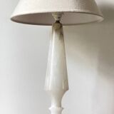 Vintage geometric alabaster stone lamp