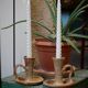 Stoneware candle holders - set of 2 (signed)