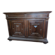 Low buffet in Louis XIII style made of solid walnut – Panels in "Pointe de Diamant"