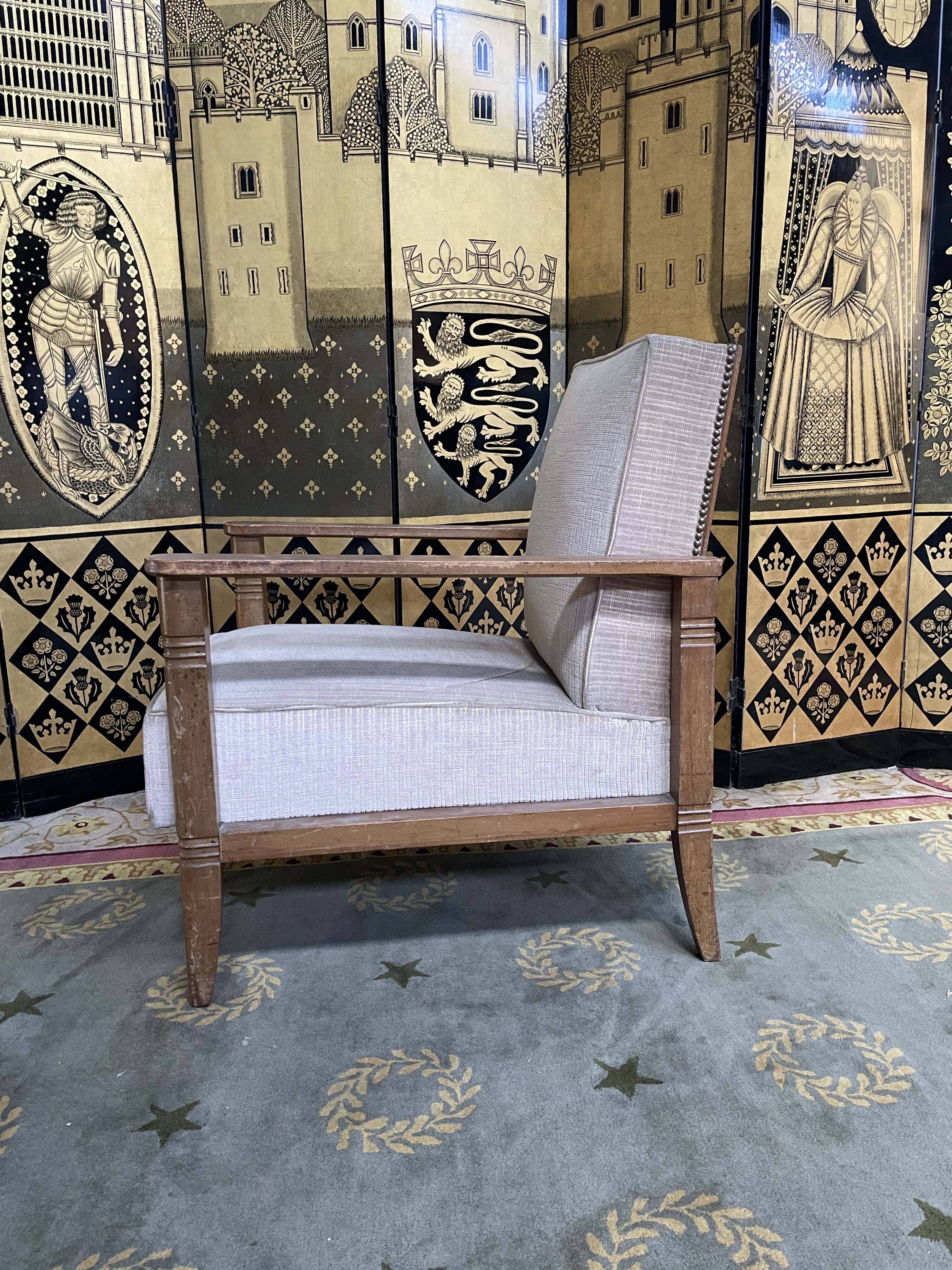 Velvet rest chair 1950