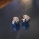 2 boutons boule laiton chromé 30mm