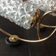 Pair of brass sconces and structured tulip glass 60/70s
