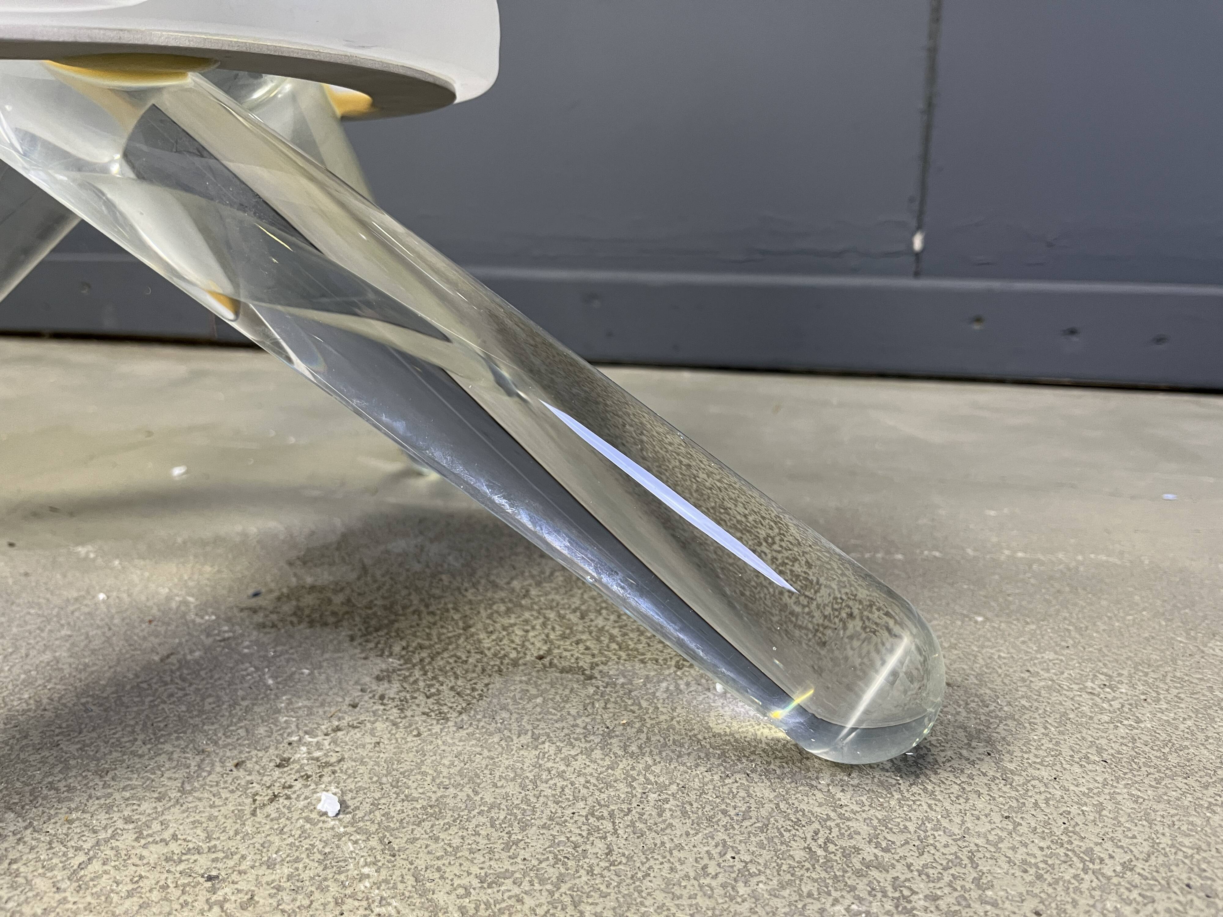 Murano glass arlequin coffee table by Maurice Barilone, 1980s