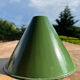 Industrial lampshade in enamelled sheet metal in conical shape