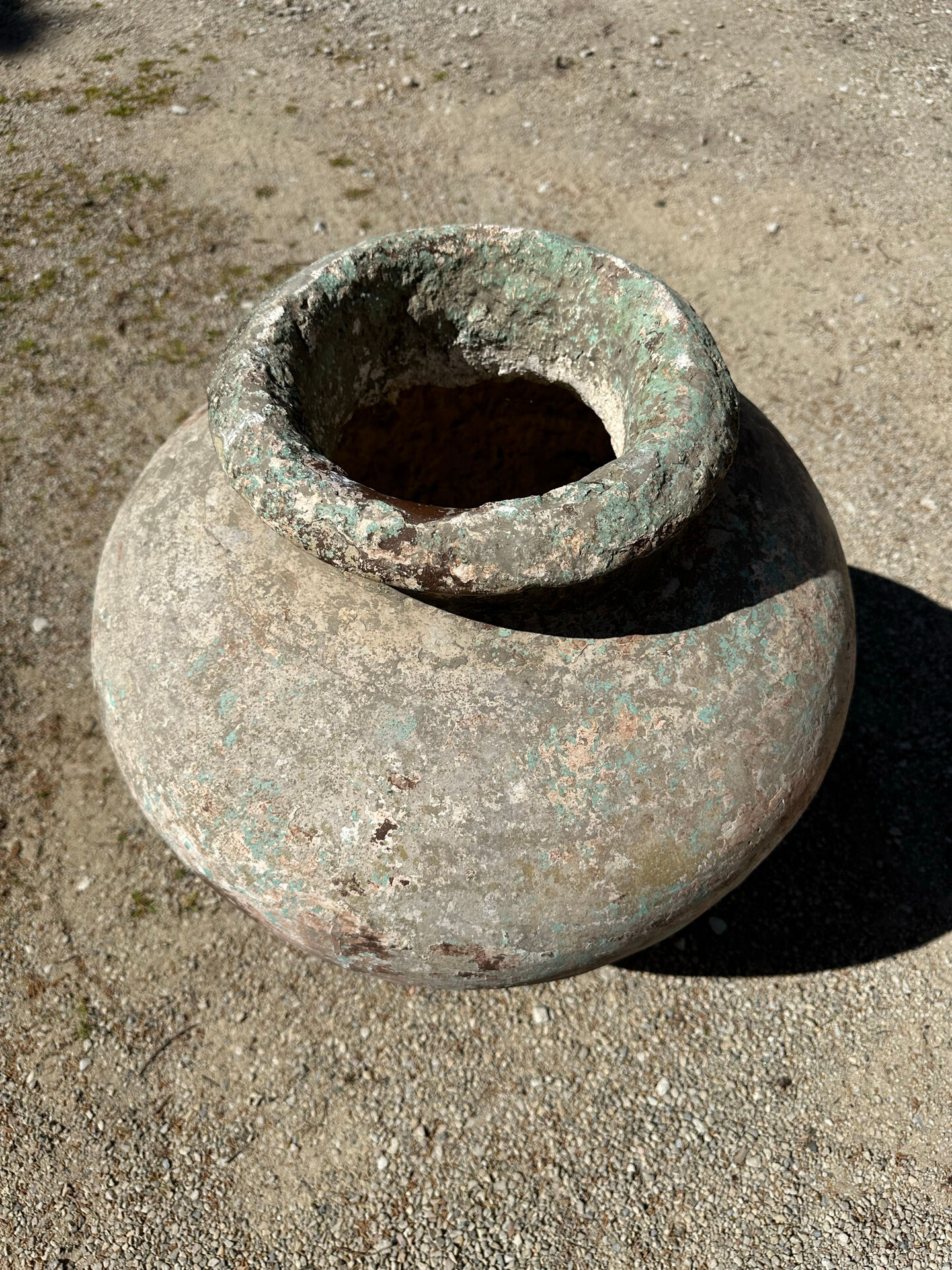 Ancient terracotta jar from the 18th century