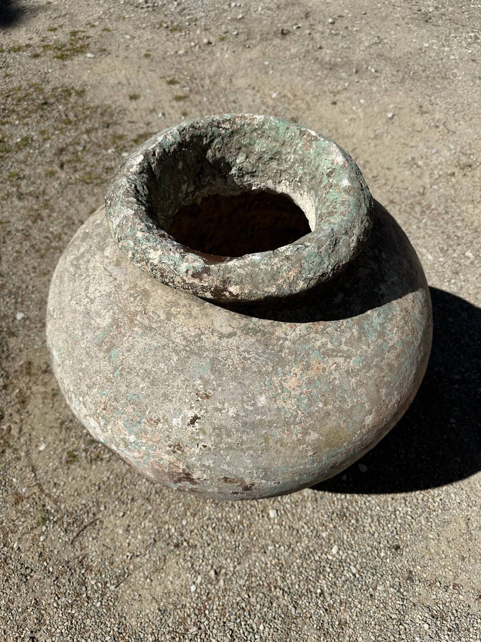 Ancient terracotta jar from the 18th century