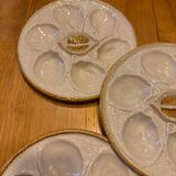 Set of 5 oyster plates Saint-Clément France no. 4589 – Earthenware