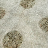 Handmade distressed anatolian 1980s 153 cm x 269 cm grey rug