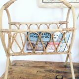 Rattan magazine holder