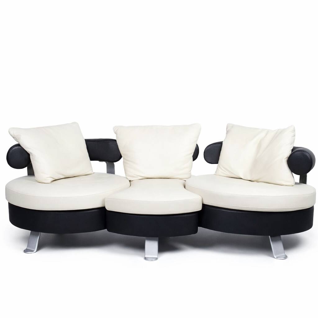 Mario Spinelli for Formenti — 3-Seater Leather Sofa — Italy, 1980s