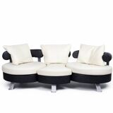 Mario Spinelli for Formenti — 3-Seater Leather Sofa — Italy, 1980s