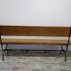 Oak and wrought iron bench