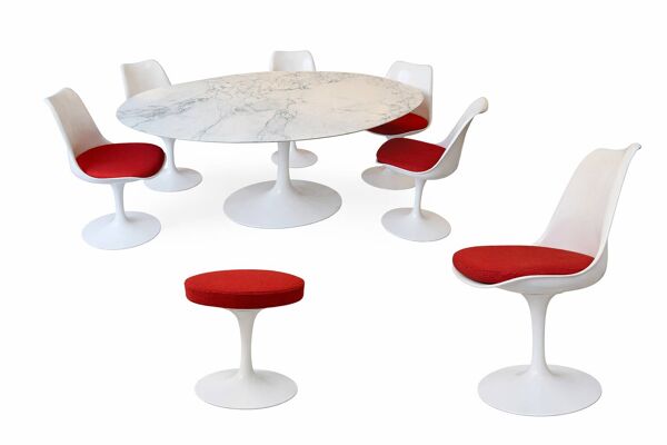 Ensemble vintage Knoll Tulipe – Eero Saarinen (édition Knoll)