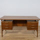 Mid-Century Teak Model 75 Freestanding Desk from Omann Jun, Denmark, 1950s