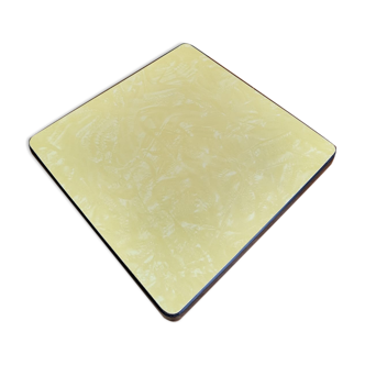 Dessous de plat épais formica jaune moucheté