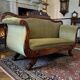 Vintage green baroque sofa / two-seater sofa
