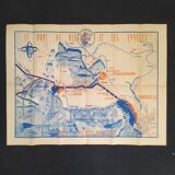 Poster, map of the ports of Marseille